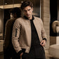 Men's Faux Suede Bomber Jacket