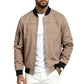Men's Faux Suede Bomber Jacket