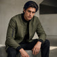 Men's Faux Suede Bomber Jacket
