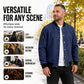 Men's Faux Suede Bomber Jacket