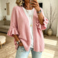 ✨👚Women's Ruffle Sleeve Knit Cardigan