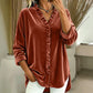✨👚Women's Solid Color Ruffle Neck Blouse