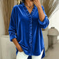 ✨👚Women's Solid Color Ruffle Neck Blouse
