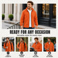 ✨Men's Stand Collar Zip-Up Warm Jacket