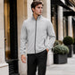 ✨Men's Stand Collar Zip-Up Warm Jacket