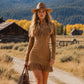 Women‘s Western Faux Suede Fringe Dress