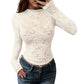 Women's Elegant Long-Sleeve Lace Shirt