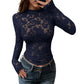 Women's Elegant Long-Sleeve Lace Shirt