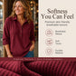 👚✨Women's Waffle Knit Long Sleeve Henley Top