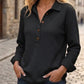 👚✨Women's Waffle Knit Long Sleeve Henley Top