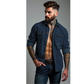 ✨Men's Denim Long Sleeve Shirt Casual Button Down Cardigan