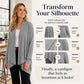 👚✨Women's Casual Draped Open Front Cardigan