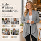 👚✨Women's Casual Draped Open Front Cardigan