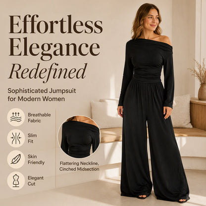 👗✨Women's Off-Shoulder Wide-Leg Jumpsuit