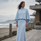 👗✨Women's Batwing Sleeve Top & Maxi Skirt Set