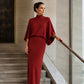 👗✨Women's Batwing Sleeve Top & Maxi Skirt Set