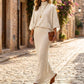 👗✨Women's Batwing Sleeve Top & Maxi Skirt Set