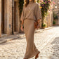 👗✨Women's Batwing Sleeve Top & Maxi Skirt Set