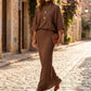 👗✨Women's Batwing Sleeve Top & Maxi Skirt Set