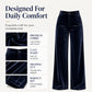 ✨Women's Velvet High-Waist Wide-Leg Pants