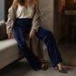 ✨Women's Velvet High-Waist Wide-Leg Pants
