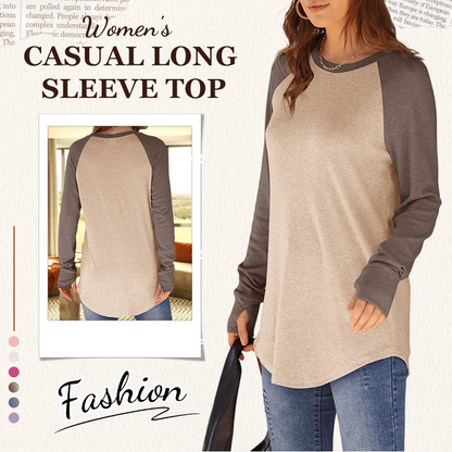👚✨Women's Casual Long Sleeve Round Neck Top✨𝘉𝘶𝘺 2 𝘢𝘯𝘥 𝘨𝘦𝘵 𝘢𝘯 𝘦𝘹𝘵𝘳𝘢 8% 𝘥𝘪𝘴𝘤𝘰𝘶𝘯𝘵