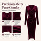👗✨Women's V-Neck Velvet Ruched Bodycon Dress