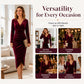 👗✨Women's V-Neck Velvet Ruched Bodycon Dress