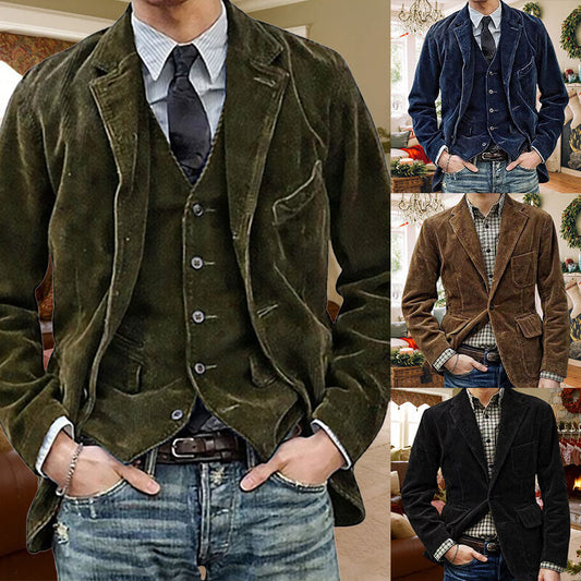 ✨Men's Winter Fleece Corduroy Blazer