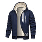 ✨Men's Thick Plush-Lined Hooded Warm Jacket
