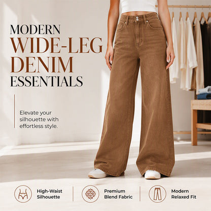 ✨Women's High-Waisted Wide-Leg Casual Jeans