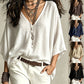 👚✨Women's Effortless Draped V-Neck Blouse