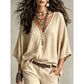 👚✨Women's Effortless Draped V-Neck Blouse