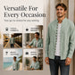 ✨Men's Casual Long Sleeve Stand Collar Shirt