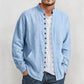 ✨Men's Casual Long Sleeve Stand Collar Shirt