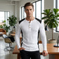 ✨Men's Color Block Waffle Knit Henley Shirt