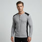 ✨Men's Color Block Waffle Knit Henley Shirt