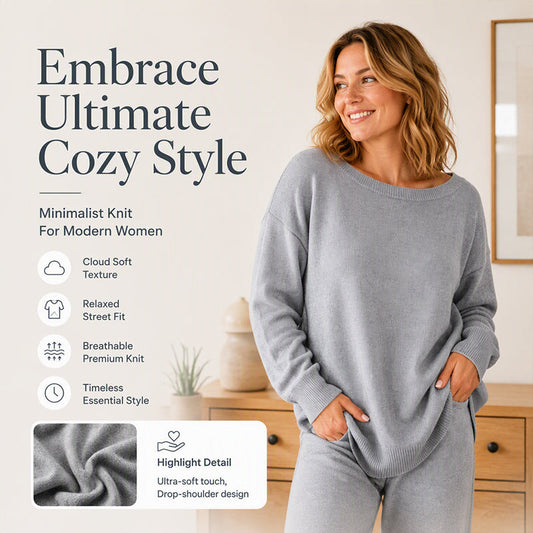 👚✨Unisex Casual Crew Neck Knit Top