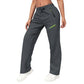 💫 Everyday Function | Women's Contrast-Zip Pocket Athletic Trousers