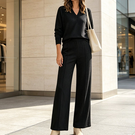 👗✨Women's Casual V-Neck Top & Wide-Leg Pants✨𝘉𝘶𝘺 2 𝘢𝘯𝘥 𝘨𝘦𝘵 𝘢𝘯 𝘦𝘹𝘵𝘳𝘢 8% 𝘥𝘪𝘴𝘤𝘰𝘶𝘯𝘵