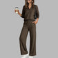 👗✨Women's Casual V-Neck Top & Wide-Leg Pants✨𝘉𝘶𝘺 2 𝘢𝘯𝘥 𝘨𝘦𝘵 𝘢𝘯 𝘦𝘹𝘵𝘳𝘢 8% 𝘥𝘪𝘴𝘤𝘰𝘶𝘯𝘵