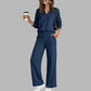 👗✨Women's Casual V-Neck Top & Wide-Leg Pants✨𝘉𝘶𝘺 2 𝘢𝘯𝘥 𝘨𝘦𝘵 𝘢𝘯 𝘦𝘹𝘵𝘳𝘢 8% 𝘥𝘪𝘴𝘤𝘰𝘶𝘯𝘵