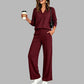 👗✨Women's Casual V-Neck Top & Wide-Leg Pants✨𝘉𝘶𝘺 2 𝘢𝘯𝘥 𝘨𝘦𝘵 𝘢𝘯 𝘦𝘹𝘵𝘳𝘢 8% 𝘥𝘪𝘴𝘤𝘰𝘶𝘯𝘵