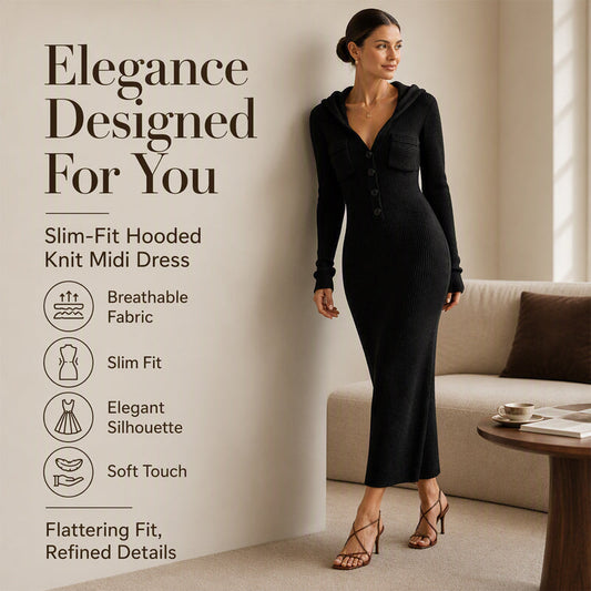 👗✨Women's Ribbed Knit Hooded Maxi Dress✨𝘉𝘶𝘺 2 𝘢𝘯𝘥 𝘨𝘦𝘵 𝘢𝘯 𝘦𝘹𝘵𝘳𝘢 8% 𝘥𝘪𝘴𝘤𝘰𝘶𝘯𝘵