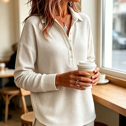 Women's Relaxed Knit Long-Sleeve T-Shirt