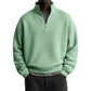 Men's Relaxed Half-Zip Waffle Texture Sweatshirt