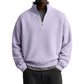 Men's Relaxed Half-Zip Waffle Texture Sweatshirt