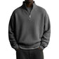 Men's Relaxed Half-Zip Waffle Texture Sweatshirt