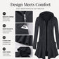 Women's Mid-Length Zip-Up Hooded Jacket