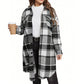 🧥 Classic Plaid, Easy Layers | Women's Long Lapel Coat